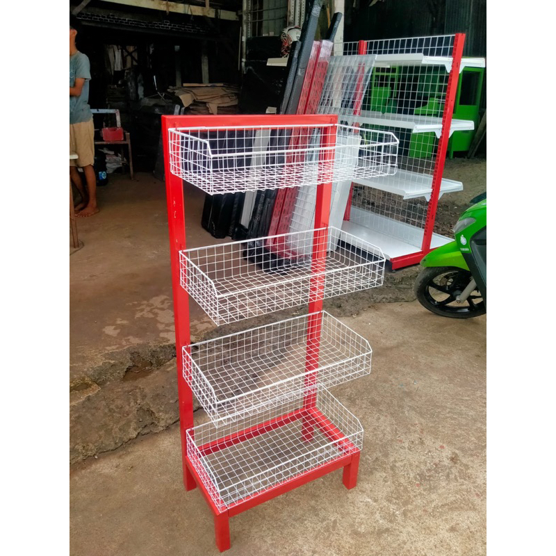 RAK KERANJANG CHIKI - RAK SNACK - RAK MAKANAN RINGAN TERMURAH