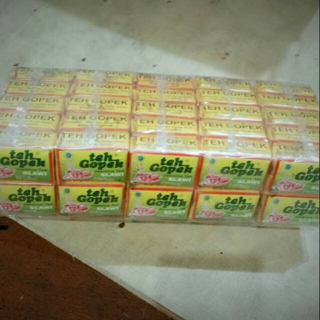 

ORIGINAL TERMURAH TEH GOPEK SLAWI- 1 SLOP ISI 50 BIJI/10 GRAM