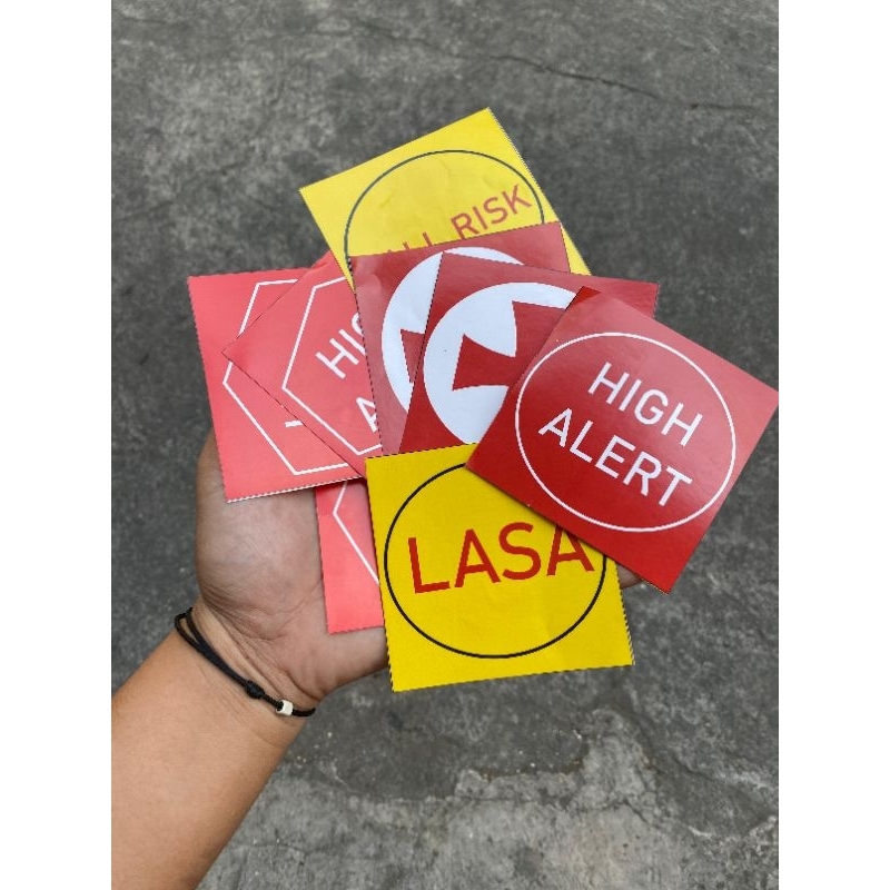 

Stiker Besar Lasa, High Alert, Allergy Fall Risk, Logo Narkotika