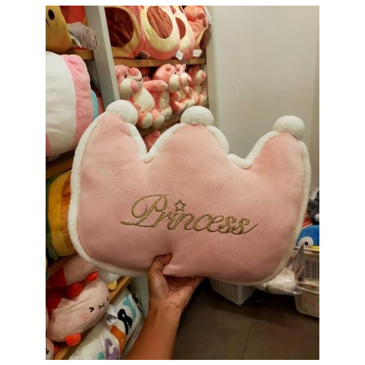 MINISO Bantal Sofa Bintang Mahkota Princess Bantal Hope Christmas Boneka Pink Anak Empuk Lucu