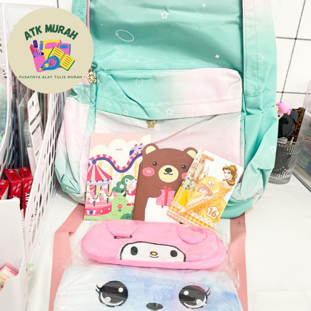 

Paket komplit back to school Versi 1 ONLY 149 K jualan untuk anak sekolah alat tulis kantor lucu buku notes kecil solatip penghapus pulpen