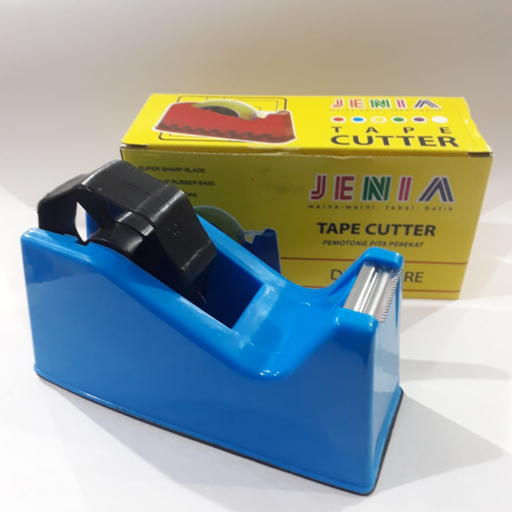 

TAPE CUTTER JENIA | TAPE DISPENSER | TEMPAT ISOLATIF | PEMOTONG PITA PEREKAT