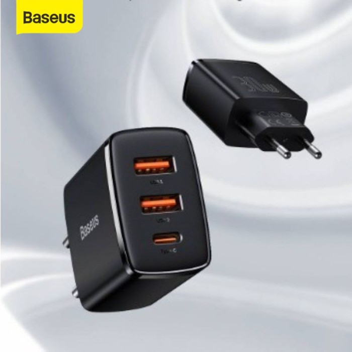 Kepala Charger Baseus Compact Quick Charger 2U+C 30W EU
