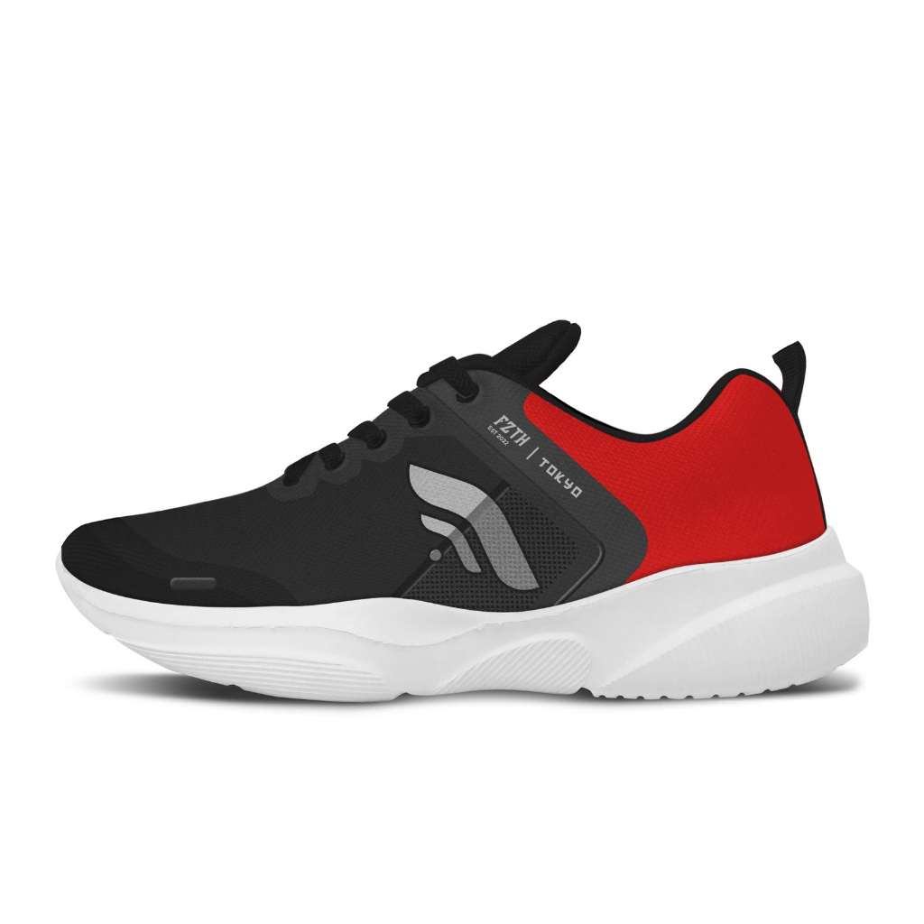 sepatu pria sneakers FZTH TOKYO HITAM MERAH