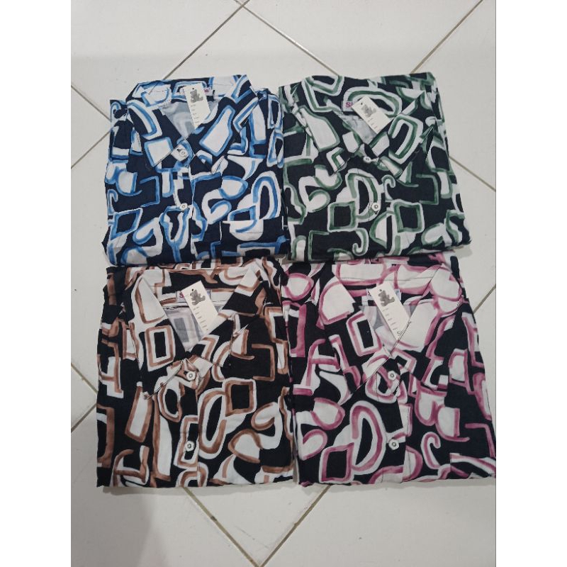 setelan cp piyama rayon super duper ademm lengan pendek celana panjang