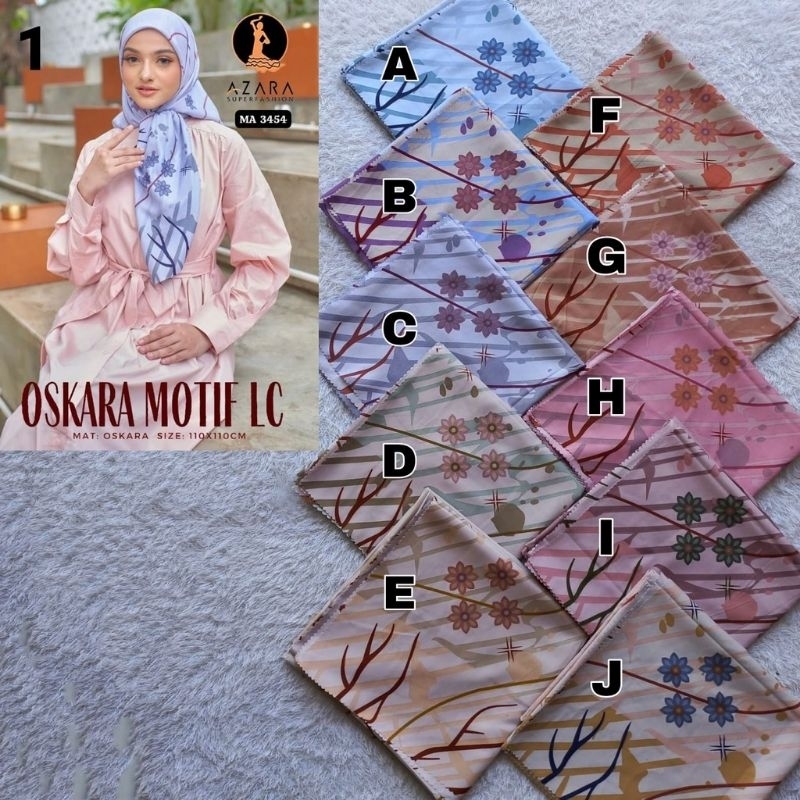 jilbab oskara laser cut motif manis