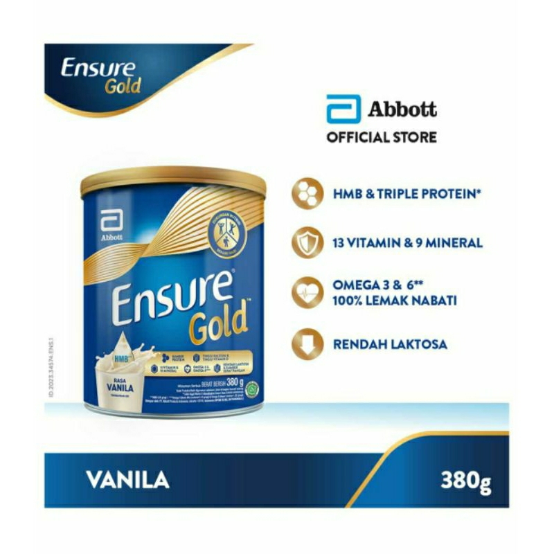 

Ensure Gold Vanila/Gandum/Coklat 380gr