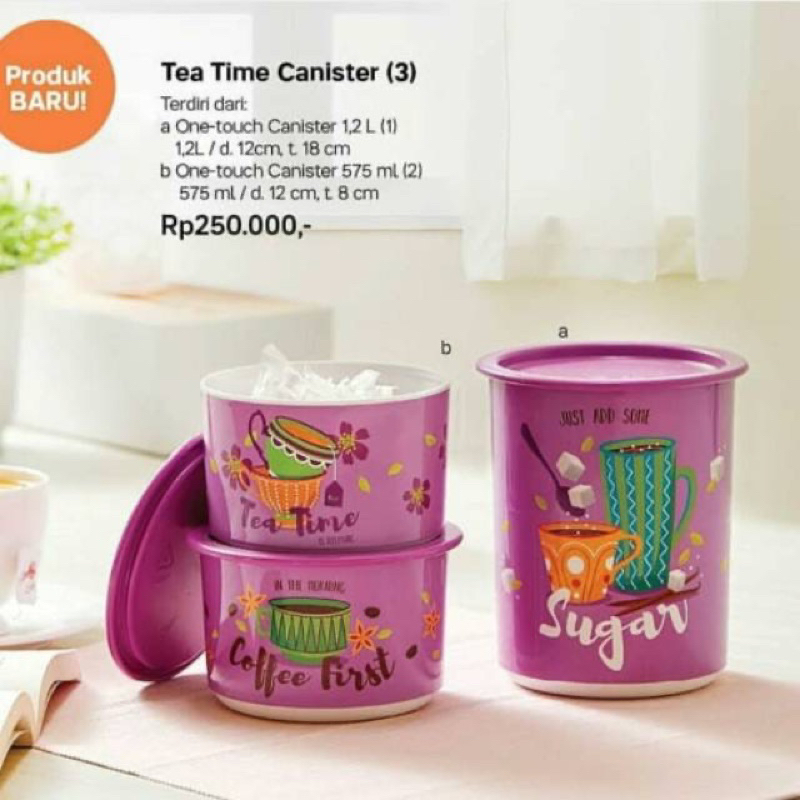 Tea time canister tupperware