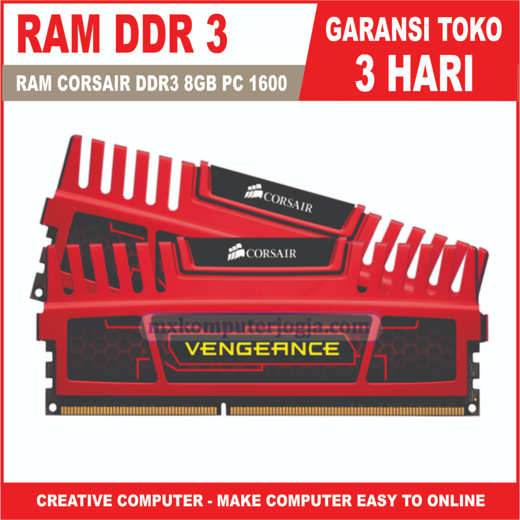 Ram Corsair DDR3 8GB (4GBx2) Vengeance Kit