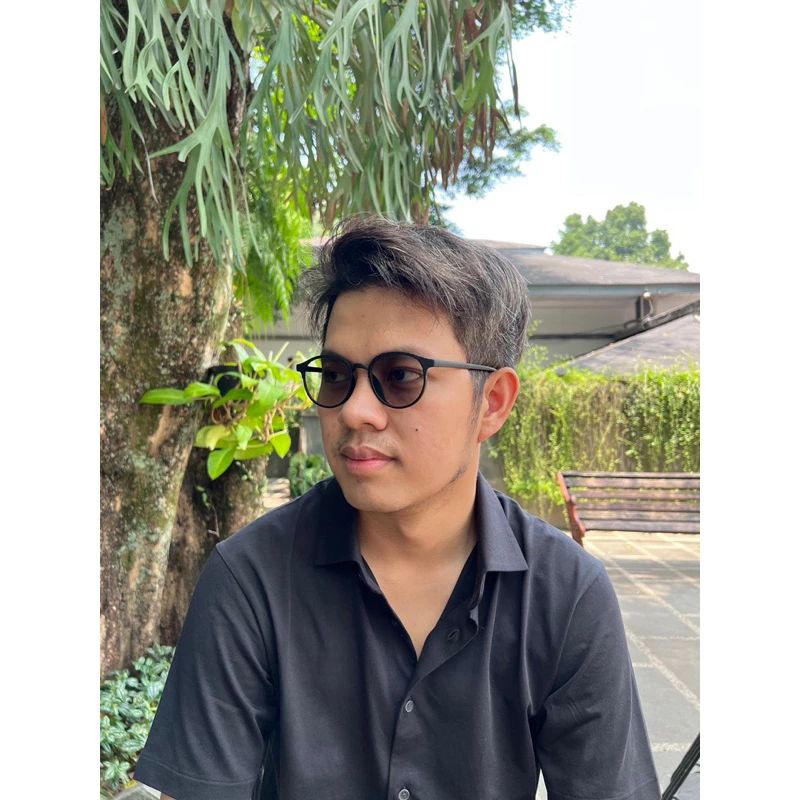 Kacamata pria Bulat photocromic blucromic frame kacamata pria wanita kacamata minus pria