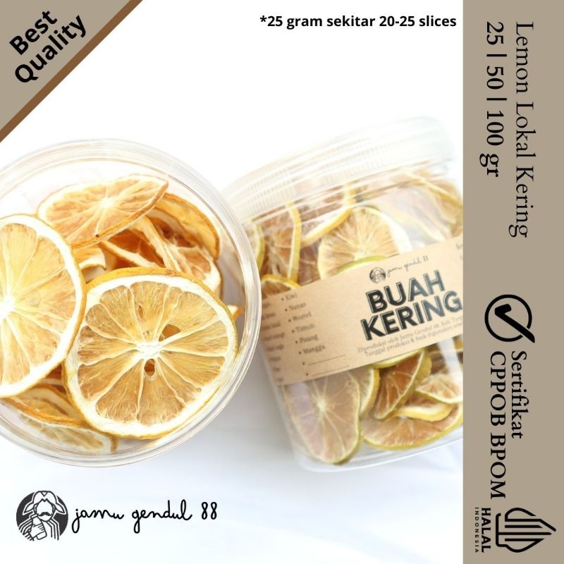 

Lemon Kering - Lemon Lokal Iris Kering - Dried Lemon Slices - Sudah BPOM