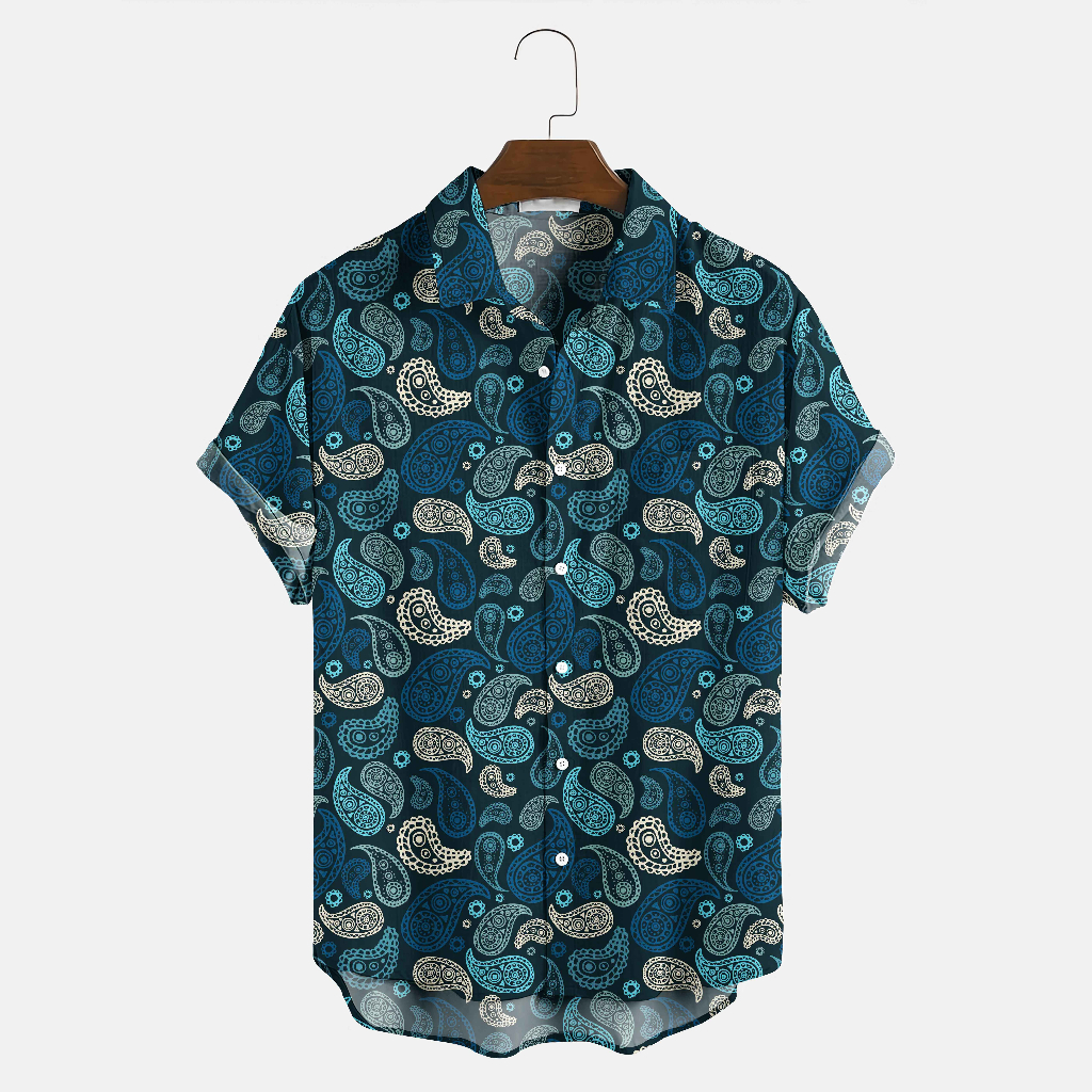 Kemeja pria - hand drawn paisley