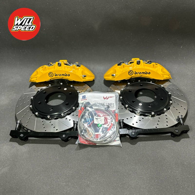 BIG BRAKE KIT BBK CTSV BREMBO DEPAN PAJERO OLD PAJERO NEW ALL NEW PAJERO DAKAR 355mm PNP CNC