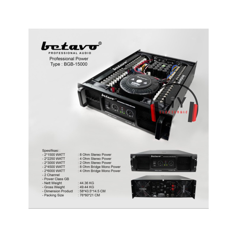 Power Betavo 2 Channel Class GB BGB-15000 BGB 15000 BGB15000