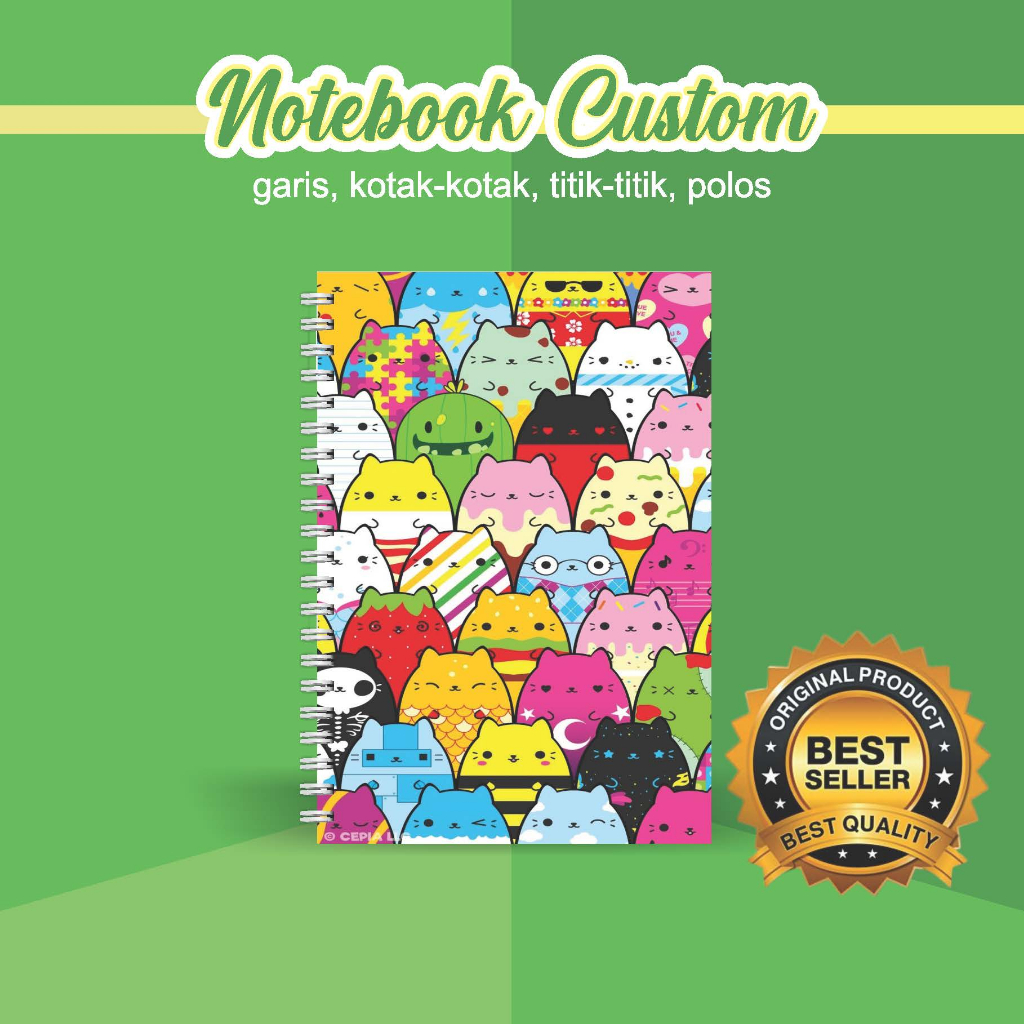 

NOTEBOOK A5 CUSTOM CATATAN/JURNAL BOOKPAPER GRID/KOTAK2#DOTTED/TITIK2#BLANK/POLOS