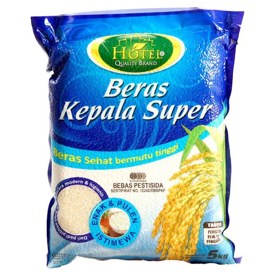 

Beras Hotel Putih Slyp Super 5kg Beras Organik Hotel Kepala Super 5 Kg
