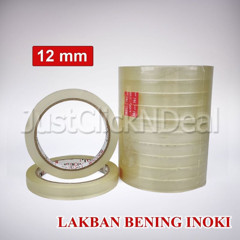 

Isolasi/Selotip Bening I-NOKI 1/2 inch 12 mm x 72 yard