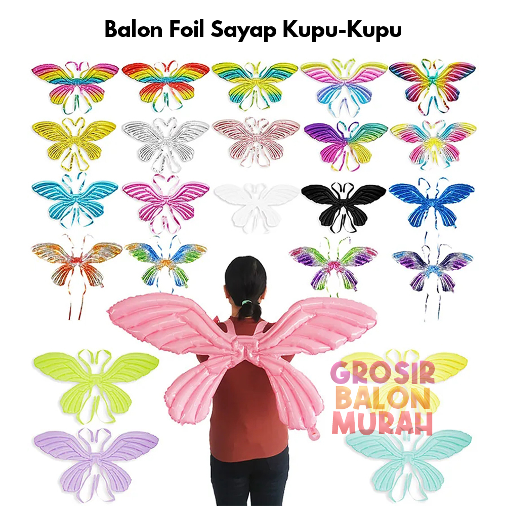 Balon foil sayap kupu kupu / balon foil sayap / balon sayap kupu-kupu / balon sayap