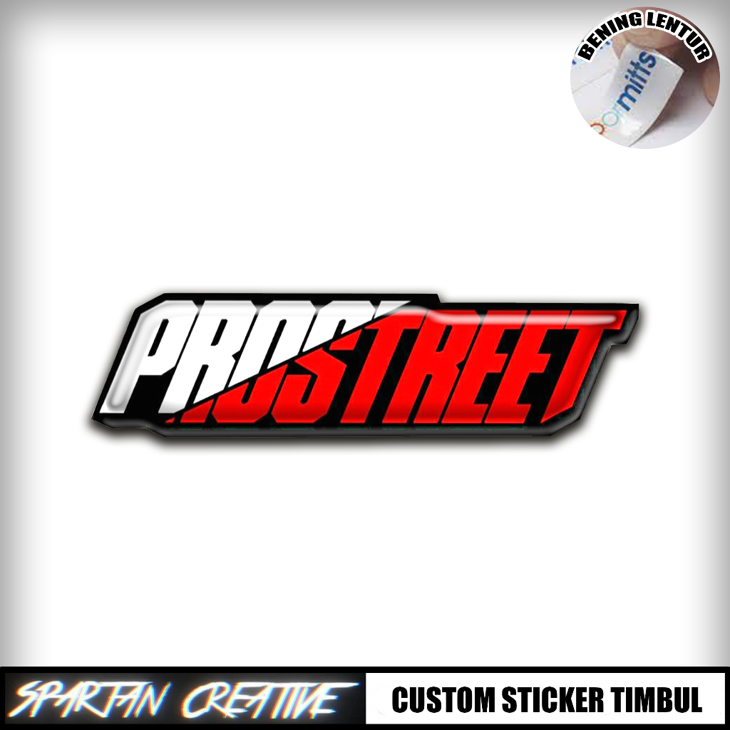 Stiker Timbul Logo Prostreet besar Sticker Emblem