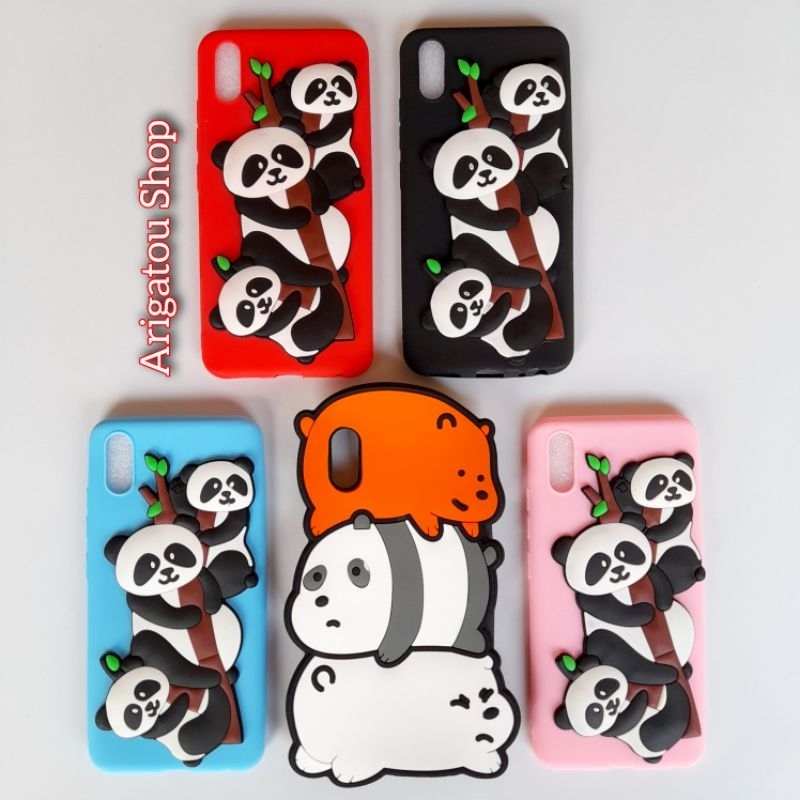 Vivo Y91C Case Softcase Boneka Karakter Beruang Panda