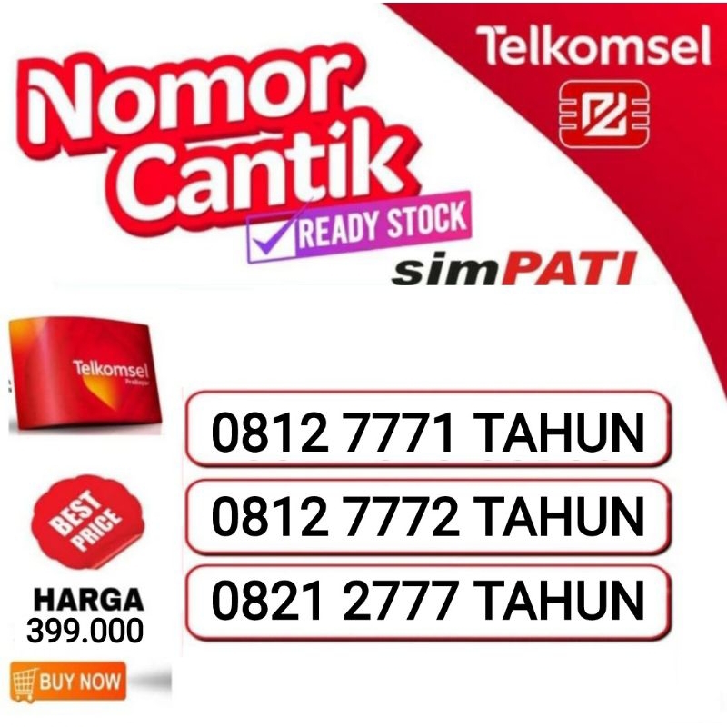 NOMOR  CANTIK TELKOMSEL KARTU PERDANA TAHUN LAHIR 6777 2777 KARTU PERDANA CANTIK NOCAN TAHUN LAHIR T