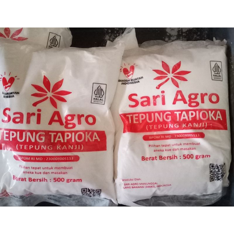 

Tepung tapioka/kanji SARI AGRO 500 Gr