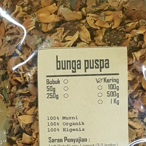 

HERBAL BUNGA PUSPA GANDA SARI /MEGAR MEKAR ASOKA KERING TERMURAH-500 GRAM