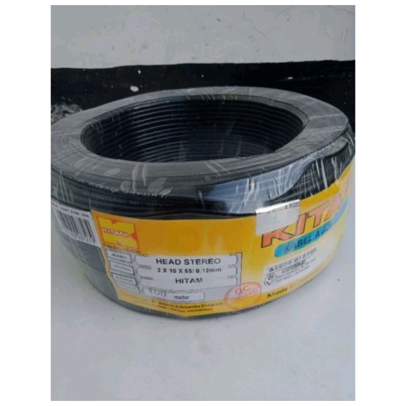 Kabel head skerem streo 1 rol merk kintani panjang 100 meter