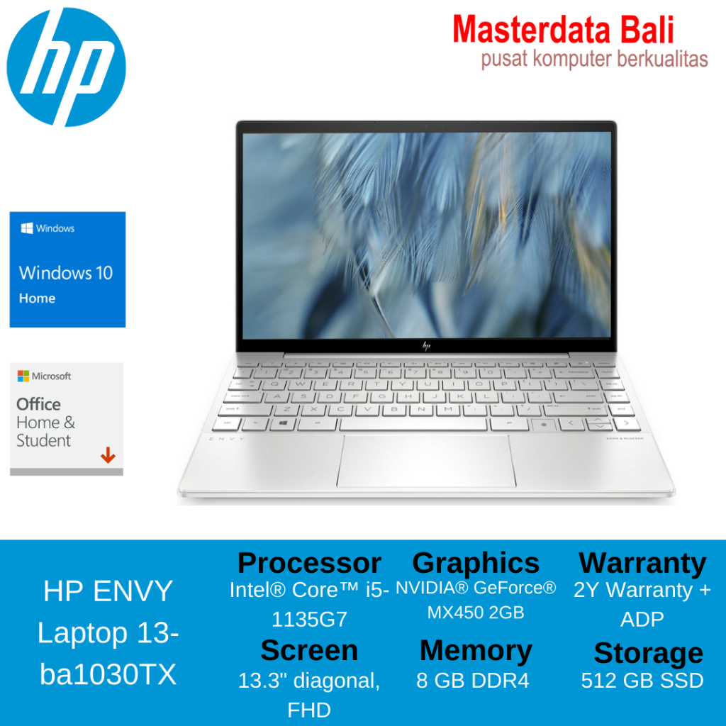 Laptop HP ENVY Laptop 13 Intel Core i5 13.3 FHD MX450 W10HOME+OHS2019