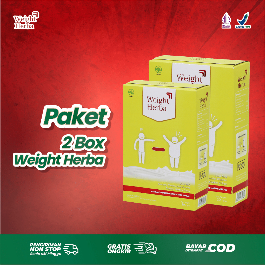 

Weight Herba Susu Penggemuk Badan Alami No 1 di Indonesia Susu Menambah Nafsu Makan Paket 2 Box