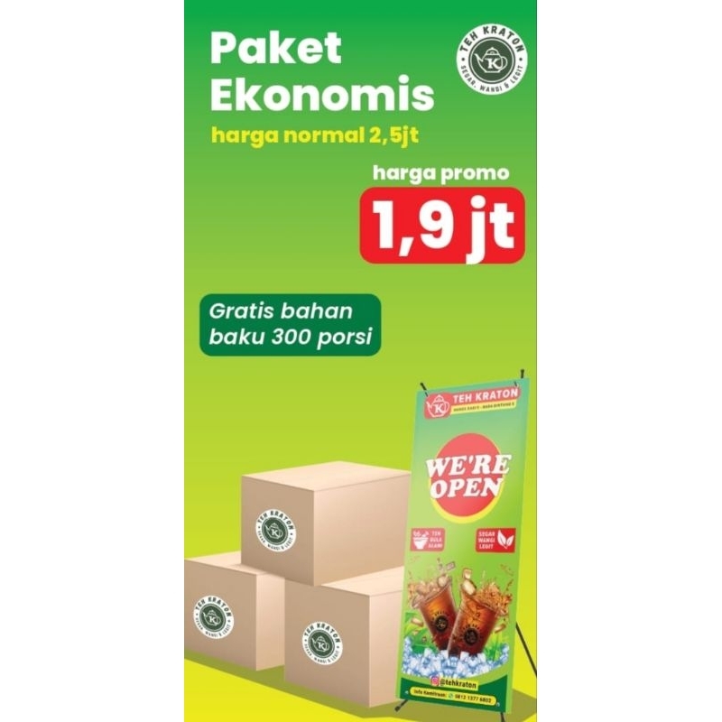 

PAKET EKONOMIS TEH KRATON 1,9JT (TANPA BOOTH DAN TANPA MESIN)