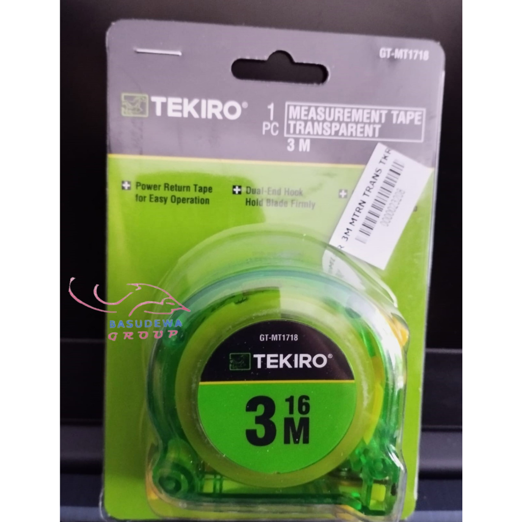 TEKIRO METERAN TRANSPARANT 3 M / METERAN TANGAN 3M / METERAN