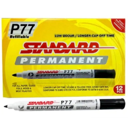 

(1 Kotak / 12 Pcs) Spidol Standard Permanent P77 Hitam