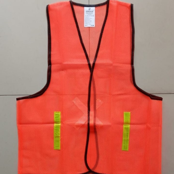 Rompi Safety Jaring Proyek Murah Orange - Rompi Kerja Proyek Murah Original