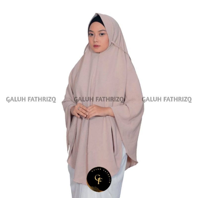 KHIMAR JILBAB JUMBO CRINKLE PET TALI /HIJAB JUMBO BERGO CRINKLE AIRFLOW PREMIUM PET TALI/KERUDUNG JU