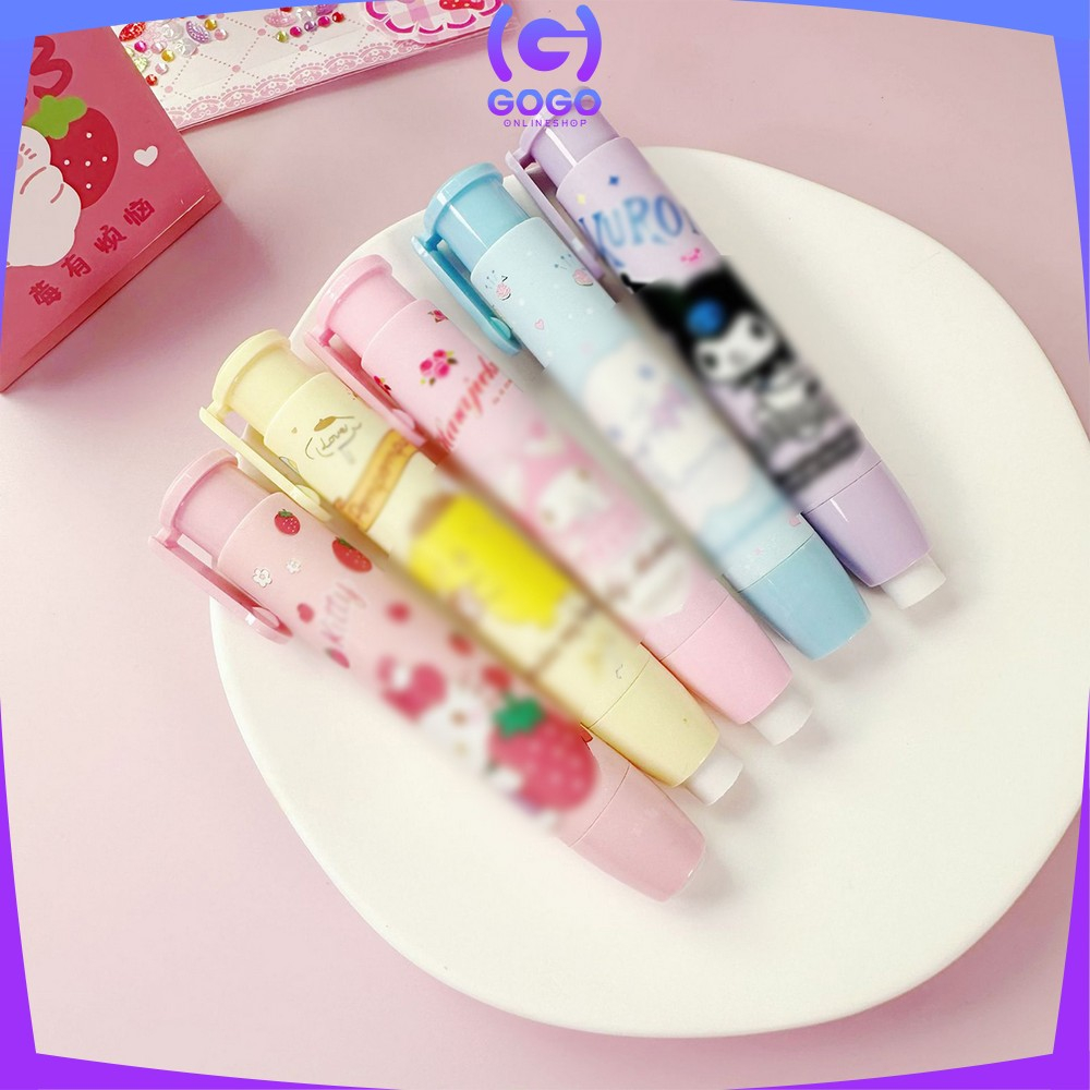 

GOGO-A76 Eraser Pen Penghapus Pensil Karakter Kartun Lucu / Penghapus Mekanik / Cute Pencil Mechanical Eraser Retractable / Penghapus Bentuk Lipstick Import