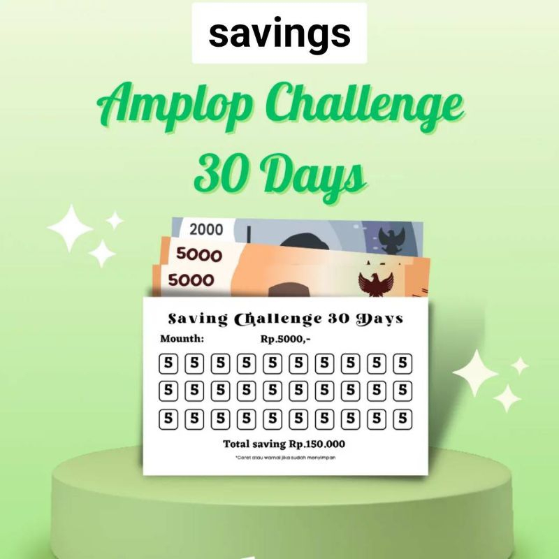 

[10pcs] Amplop Keuangan Savings Challenge/ Amplop Target Money 30days/ Amplop Menabung Bulanan Uang