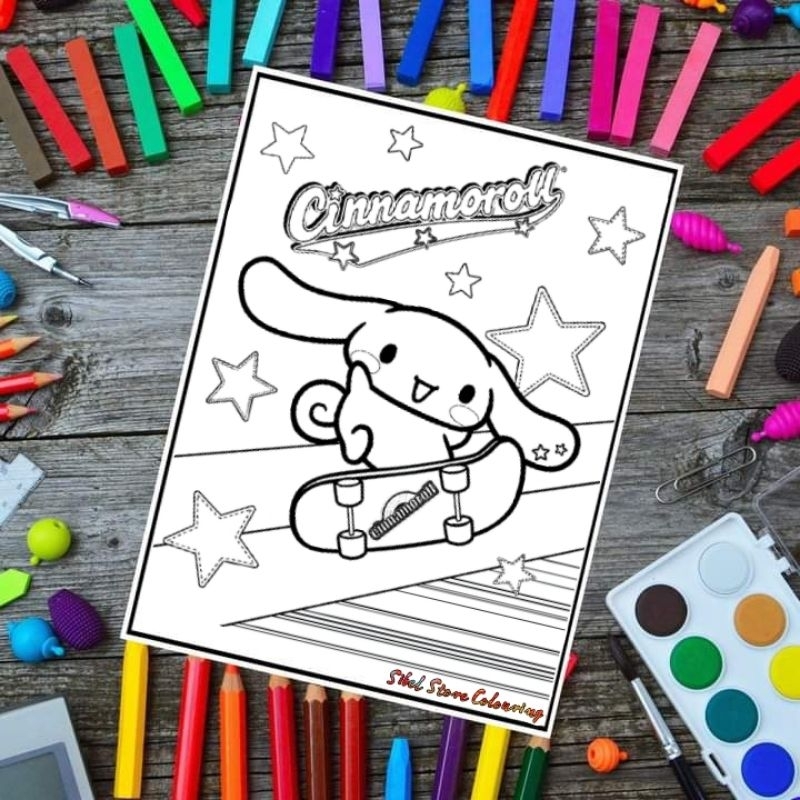 

Kertas Mewarnai Anak Tema Cinnamoroll / Kertas Gambar (10 Lembar Gambar)