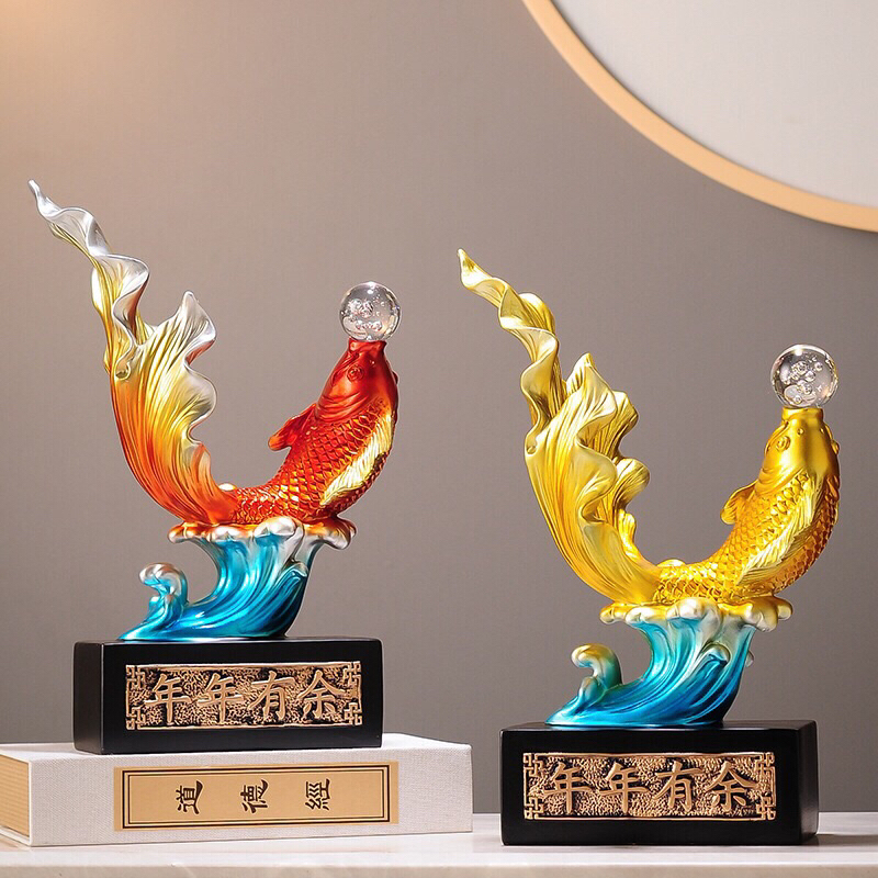 Pajangan Meja ikan Bola Kristal / Dekorasi Ruangan