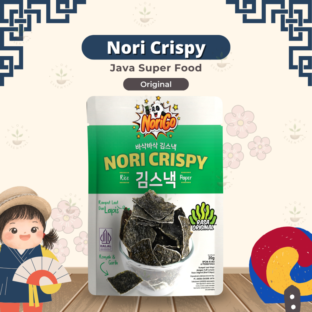 

Java Nori Crispy Seaweed Snack 20gr Rumput Laut Halal - Nori Crispy