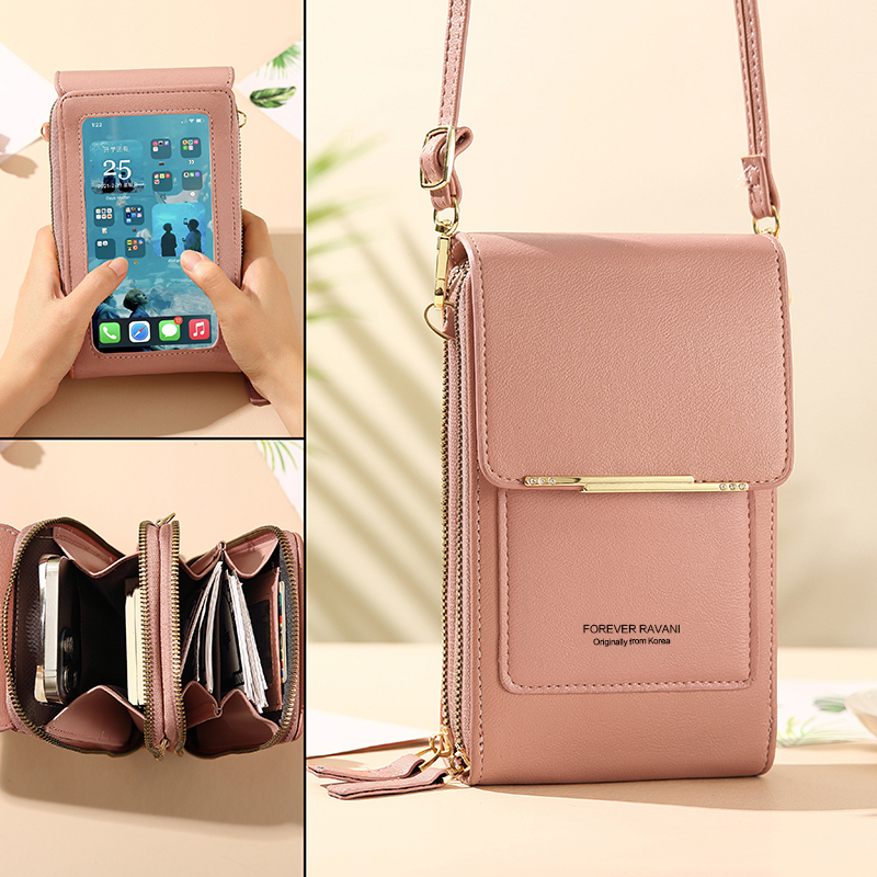 Tas Selempang Wanita Terbaru Dompet Hp Touch Screen Layar Sentuh Tas Import