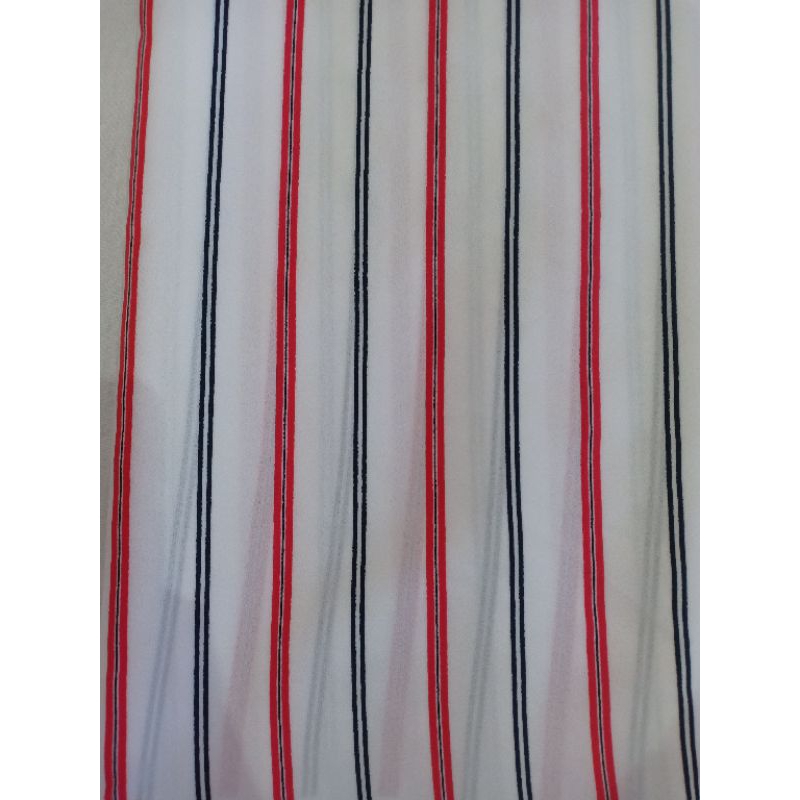 CERUTI TEBAL MOTIF SALUR MERAH HITAM (3,5 m = Rp 87.500)