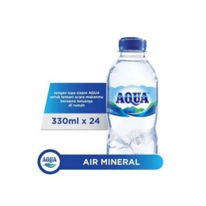 AQUA AIR MINERAL 330 ML 1 DUS 24 BOTOL KECIL (TERMURAH)