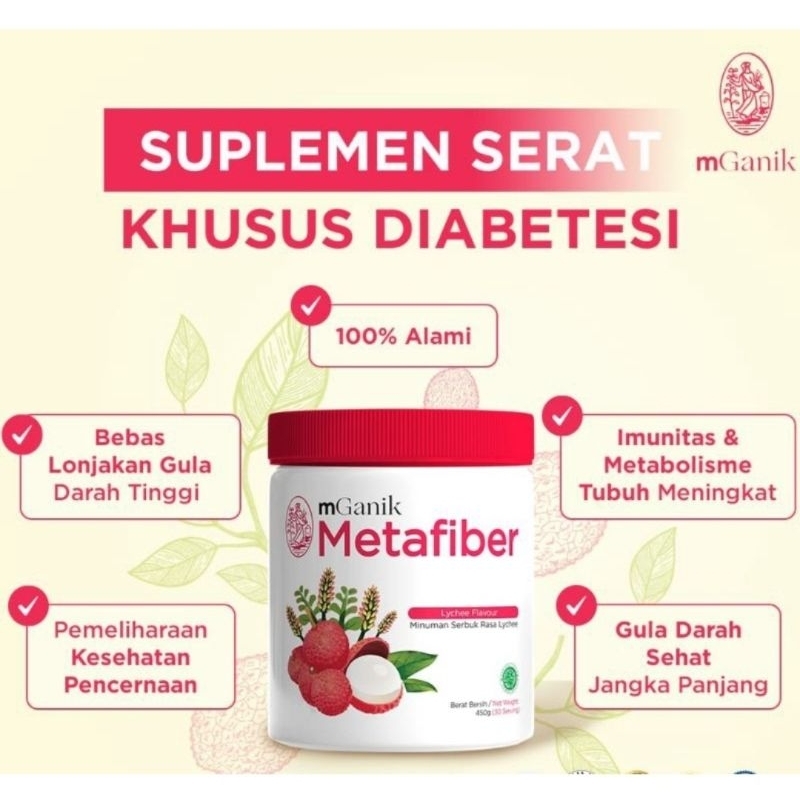 

mGanik METAFIBER 450gr - suplemen serat Diabetes