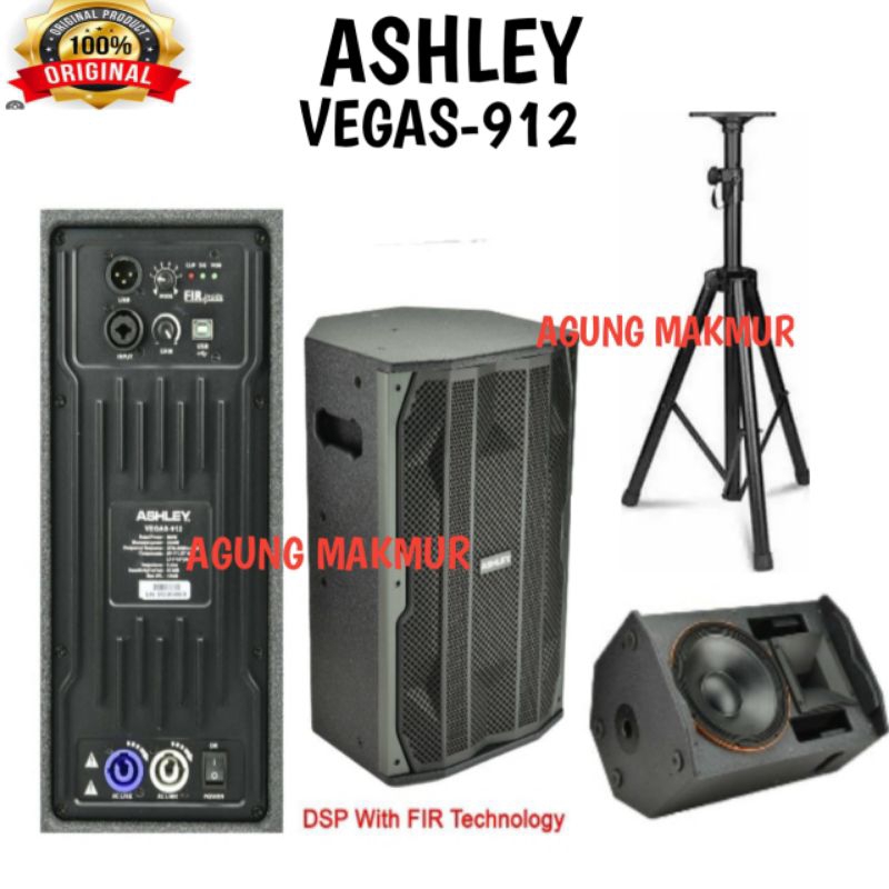 SPEAKER AKTIF 12 INCH 2000 WATT ASHLEY VEGAS-912 ORIGINAL - Speaker Aktif Ashley Vegas 912 12 inch - speaker aktif Ashley vegas912 Original 12inch.