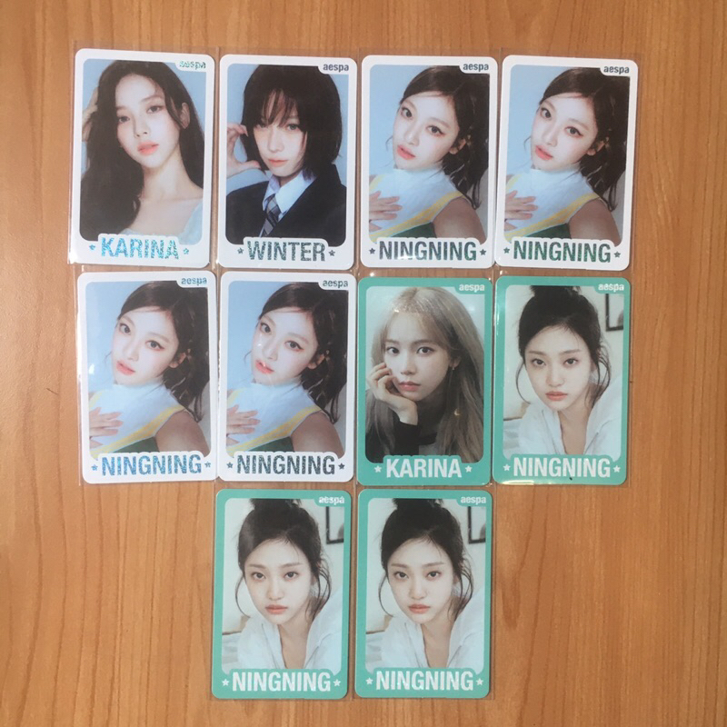 [READY STOCK OFFICIAL] Photocard PC aespa MY WORLD Karina Giselle Winter Ningning tabloid poster zin