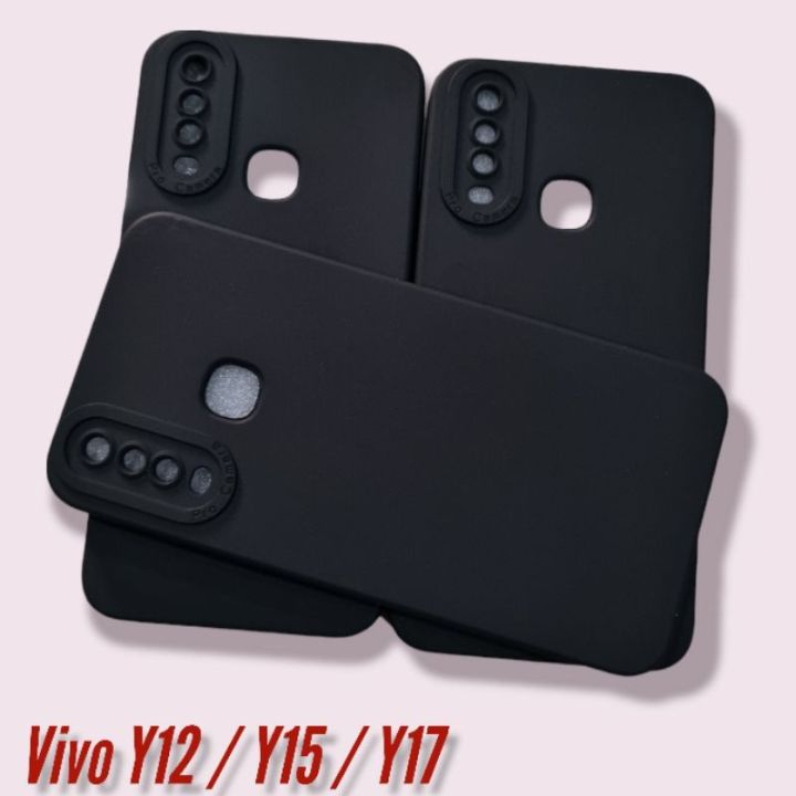Softcase Black Matte Vivo Y12 , Vivo Y15 , Vivo Y17 Silikon Case Hitam