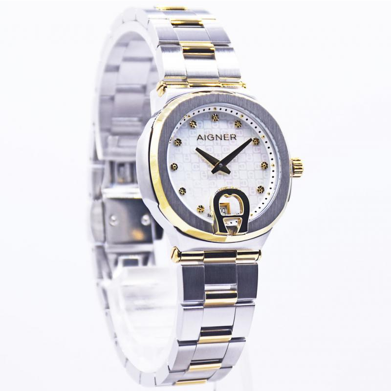 Terbaru 100% asli Aigner Taviano 2 AGW.242001 garansi resmi- silver gold