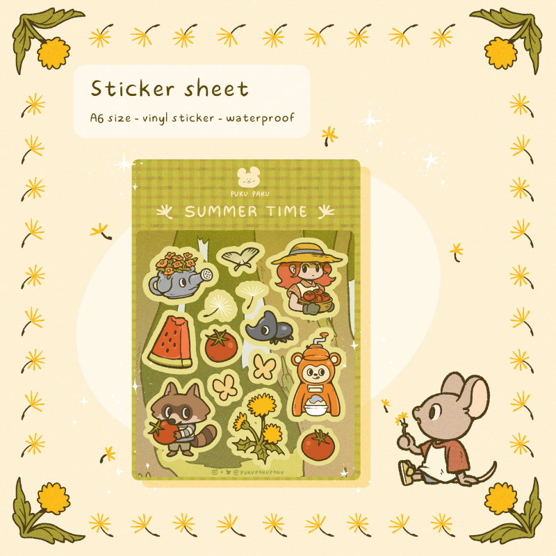

Sticker Sheet Teman Hutan Sticker Hiasan Lucu