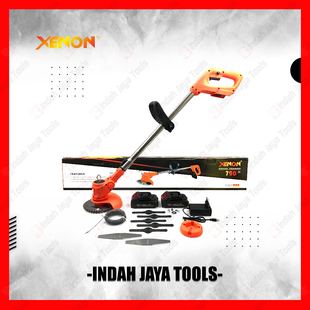 XENON CDGT720 Mesin Potong Rumput 18V Baterai Cordless Grass Trimmer